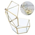 Miniatyrbillede 3 af 3: Glasbeholdere Glas Ringbeholder Bryllupsring Stativ Glas Geometrisk Smykke Organizer 14X14X14cm 14X14X14cm