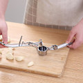 Miniatyrbillede 2 af 5: Professionel Hvidløgspresser til Køkkenet, Hvidløgshakker Ingefærknuser Uk, Skræller Squeezer Kraftig Hvidløgspresser, hvidløgsknuser (1 stk, Sølv)