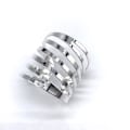 Miniatyrbillede 1 af 3: 12 stk. Sølv Servietringe Metal Spiral Spænder Alloy Servietringe Serviet Holder Ring