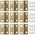 Miniatyrbillede 1 af 5: 50 stk. Hængsler Butt Hinge med 200 stk. 5 mm Mini Messing Kul Sort Udskiftningsskruer