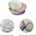 Miniatyrbillede 2 af 5: Tallerken af Hvedehalmfiber | Sæt af 4 22,3 cm Nedbrydelige Sundhedsplader/middagsplader/menuplader, mikrobølgeovn & opvaskemaskine sikker stel - BPA-fri & 20 cm 20 cm