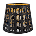 Miniatyrbillede 2 af 2: Linen Lampskærm Bordlampe Tekstil Lampskærme Natbord Lampe Skærm Vægskærm Skrivebordslampe Skærm Sort 25x20cm Black 25x20cm