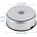Miniatyrbillede 4 af 4: 2 stk - Multifarvet LED Lys Rund Lysbase Til Klar Cocktailglas (7cm)
