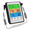 Miniatyrbillede 1 af 4: Intelligent dobbeltprobe alarm grill kødtermometer elektronisk køkken sukkertermometer