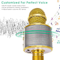 Miniatyrbild 2 av 5: Trådlös Bluetooth Karaoke Mikrofon för Barn, 5-i-1 Bärbar Handhållen Karaoke Mikrofonhögtalare Spelare Recorder (Guld)
