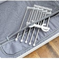 Miniatyrbillede 4 af 5: Buksestativer Pladsbesparende Multifunktionelt Sæt Af 2 Rustfrit Stål Buksestativer Udvidbare Foldbare Multi Hængere Magic Hanger Organizer Garderobe