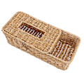 Miniatyrbillede 3 af 3: Vævæskeskrin til husholdning Imitation Rattan Vævæskeskrin Opbevaringsboks Skrivebords Vævæskeskrin Khaki 25x12.5cm Khaki 25x12.5cm