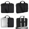 Miniatyrbilde 2 av 5: Beskyttende Laptop Skulderveske, Laptop Sleeve Etui for 14.1-15.4 tommer universell størrelse (passer til MAC ny 16 tommer) Datamaskin Messenger Bag, Svart