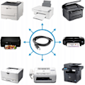Miniatyrbillede 2 af 5: Printer USB-kabel 1,5 meter Printkabel 2.0 Sort A/B Ren Kobber Kvadrat Port Printer Datakabel