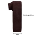 Miniatyrbilde 4 av 5: 1 stk Strikket Stoff Sløyfe Strikket Sløyfe Halsduk Vaskbar Smal Jersey Ensfarget Flat Sløyfe Smal Flat Hode Kaffe Farge Coffee color