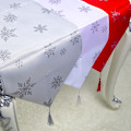 Miniatyrbillede 4 af 4: Glædelig Jul Snefnug Rød Bordløber Dekoration Køkken Bordløbere til Hjem Kaffe Køkken Spisestue Bord 14x79 tommer 35cm*200cm