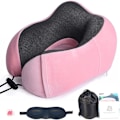 Miniatyrbillede 1 af 5: Memory Foam Rejsehovedstøtte med nakkestøtte, sovetilbehør, 80 Memory Pillow U-form 200TC til rejser, 100% polyester_xrzi 1