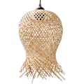 Pikkukuva 2 / 2: Aasialainen sisustus Kotikeittiön saaren lamppu Rattan-riipusvalaisin Aasialainen kattokruunu Kattokruunu Kupoli Kattolamppu Chocolate 34x22cm