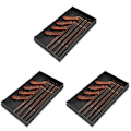 Pikkukuva 1 / 4: 3 Sarjaa Puuaterimia 4 Paria Tikkuja Tikkujenpidikeyhdistelmä 3 Sarjaa 22,5x1x1cm 3 Sets 22.5x1x1cm