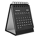 Miniatyrbillede 2 af 2: 1 stk. Skrivebords Kalender Til Tidsstyring, Notater, Planer, Kontor Kalender Sort 9,8X7,6CM Black 9.8X7.6CM