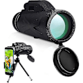 Miniatyrbillede 2 af 4: Monokular Starscope Teleskop, 80x100 Højtydende Prisma Teleskop, Med Smartphone Holder Stativ Vandafvisende Monokular Til Fuglekiggeri, Vandreture