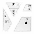 Pikkukuva 1 / 4: 4 kpl ompelun mallit patchwork-ompelusarja kangasleikkausviivottimet selkeä ompelun viivotin räätäli monitoiminen