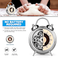 Miniatyrbillede 4 af 5: Køkkenur Uden Batteri Mekanisk Timer 60-minutters Visuelt Analogt Timerur Design Rustfrit Stål Nedtællingsur