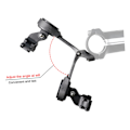 Miniatyrbillede 3 af 5: Beslag til lampeholder, GPS-computer, reb i carbonfiber, computerholder, forlængelse af styr, frontmontering, styrstang, computer