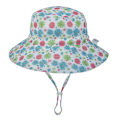 Pikkukuva 1 / 5: Vauvan aurinkolippis Kesä Ranta Upf 50+ Auringonsuojaus Vauvan Poikien Lippikset Taaperon Aurinkolippikset Lakki Vauvan Tytölle Lapselle Bucket HatMBLUE FLOWER M BLUE FLOWER