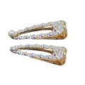 Pikkukuva 2 / 2: 2 kpl Metalliset Hiuspiikit Keijun Bobby Pins Naiset Barrette Metalliset Hiuspannat Kristalli Barrette Helmi Alligator Clip Barrette PinsSilver_x005f_x000D__x005f_x000D_ Silver