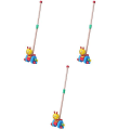 Miniatyrbillede 4 af 4: 3 stk. Baby Skubbevogne Legetøj Tegneserie Dyr Vogne Legetøj Baby Gåvogn Træ Vogne Legetøj Push Rod Vogn Legetøj 3pcs 26X10X8CM