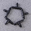 Miniatyrbillede 3 af 3: 50 stk Dryp Slangeforbindelser Vand Slange Adapter Barbed Forbindelser Passer Slange Dyseslange T-forbindelser Ga Black