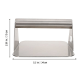 Miniatyrbild 4 av 4: Griddle Press Dumpling Degs Pressare Köksredskap Burger Smasher Sandwich Press Silver 14X14CM Silver 14X14CM
