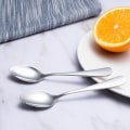 Miniatyrbilde 1 av 5: Chef Craft Serrated Grapefruktskje, 6,5 tommer lang, 2-pakning, Rustfritt Stål Eplepuré Fruktpuré Skje Multifunksjonell Skje