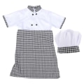Pikkukuva 2 / 3: 1 Set Unisex Lasten Kokki Cosplay-asu Lyhythihainen Paita Esiliinalla HatAssorted Väri 120cm Assorted Color 120cm