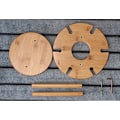 Miniatyrbillede 4 af 5: Kreativ Solid Bambus Omvendt Vinglas Holder (Nan Bambus 6 Hull Vinglas Holder)