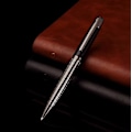 Miniatyrbillede 1 af 4: Kuglepenne Sorte Penne Medium Kuglepen 1,0 mm Glat Skrivning Greb Metal Tilbagetrækbart Executive Business Office Fancy Nice Gavepen Til Mænd Kvinder