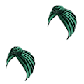 Miniatyrbild 2 av 2: 3 st Snygga Virvel Bonnet Bohemisk Hatt National Stil Turban Hatt Grön 2 st 2pcs