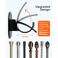 Miniatyrbild 2 av 4: Självhäftande Gardinstångsbeslag (4-pack), Universal Plast Gardinstångshållare, Kan Borras eller Självhäftande, Gardinstångs