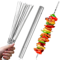 Miniatyrbilde 3 av 5: 20x Grillspyd i rustfritt stål, grillspyd i rustfritt stål, Schampura, grillspyd i rustfritt stål, 35 cm_ryy