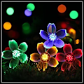 Miniatyrbilde 1 av 4: Solcelled Stjerne Boble Lysstreng LED Kirsebærblomst Lys Utenfor Hagedekorasjon Julelys Solcelledrevne Feelykter Fargerike