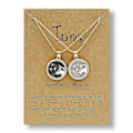 Miniatyrbild 5 av 5: 2 st/set Stjärntecken Mynt Kedja Hänge Halsband Födelsedag Par Smycken8 Jungfru 8 Virgo