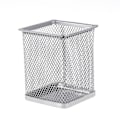 Miniatyrbillede 2 af 2: 2 stk. Metal Pen Pot Kvadratisk Mesh Blyantsholder Beholder Organizer (sølv)Sølv Silver