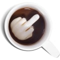 Miniatyrbild 1 av 5: Kaffekopp med Mellanfinger, Keramik, Rolig Nyhet, 3D-Finger Inuti, Jul, Födelsedag, 300 ml