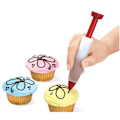 Miniatyrbilde 4 av 4: Kakepyntutstyr, 31 kakepyntutstyr med 24 glasurdispensere, 2 silikonbakervarer, 2 gjenbrukbare koblinger, 1 rengjøringsbørste, 1 kake