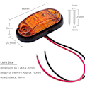 Miniatyrbillede 2 af 5: Positionslygter LED For- og baglygter Universal positionsindikator 12 Volt 24 Volt med gul pære til lastbil trailer varevogn campingvogn personbil.