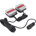 Miniatyrbillede 1 af 5: 12V 15 LED Baglygter med Magneter, LED Trailer Lygter, 7,5m Kabel, 7-polet Stik, Baglygte, Trailer Lygte, Rampe LED Trailer Lygte med LED Baklys