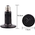 Miniatyrbillede 2 af 5: Keramisk Varmelampe til Reptiler Holdbar Infrarød Lysfri Dyrevarmelampe Firben/Kylling/Slange/Hamster E27 220-240v (75w)