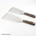Miniatyrbillede 2 af 5: Fiskespade, Slidsgaffel i rustfrit stål, Robust nittet håndtag, Tåler opvaskemaskine, Køkkenmetalskede til vending, stegning og grillning (2 stk., Mu
