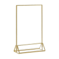 Miniatyrbillede 2 af 5: 6 stk. Guld Skilt Holder 4x6 Tommer Akryl Dobbeltsidet Skrivebords Display Stativ Bryllup Bord Digital St