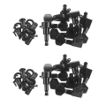 Miniatyrbilde 1 av 4: 2sett Gitarr Forseglet Små Plugg Stemmeskruer Stemmemaskiner For Akustisk Elektrisk Gitar Gitardeler (Svart 6r6l)