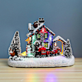 Miniatyrbillede 5 af 5: Julelandsbyhus Lysende Landskab Harpiks Skrivebordsdekoration
