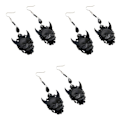 Miniatyrbilde 2 av 2: 3 Par Halloween Djevel Design Ørepynt Mote Resin Party Øre Smykker 3 par 10X4CM 3 pairs 10X4CM