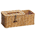 Miniatyrbillede 1 af 3: Vævæskeskrin til husholdning Imitation Rattan Vævæskeskrin Opbevaringsboks Skrivebords Vævæskeskrin Khaki 25x12.5cm Khaki 25x12.5cm
