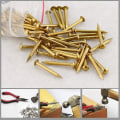 Miniatyrbillede 5 af 5: Små Søm Runde Hoved Små Søm String Art Søm Håndlavede Hardware Tilbehør Fastgørelseselementer Mini Søm 1500 stk 1 X 10mm Guld
